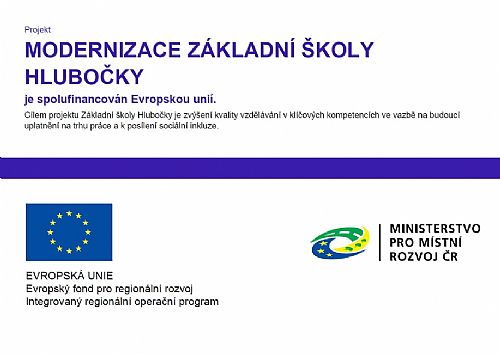 Projekt "Modernizace Základní školy Hlubočky"