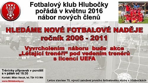 Hledáme nové fotbalové naděje